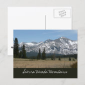 Sierra Nevada Mountains I from Yosemite ポストカード (正面/裏面)