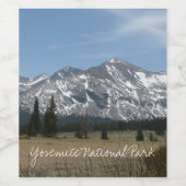 Sierra Nevada Mountains I from Yosemite ワインラベル (シングルラベル)