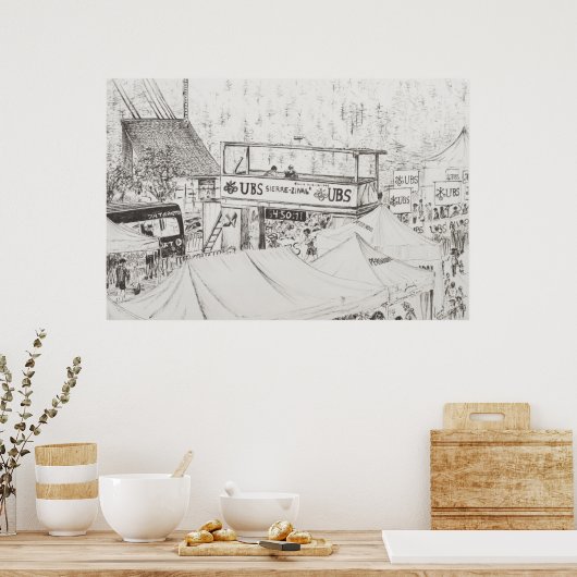 Sierre to Zinal Mountain Race The Finish 2012. ポスター (キッチン)