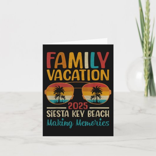 Siesta Key Beach Florida Matching Family Vacation  カード (正面)