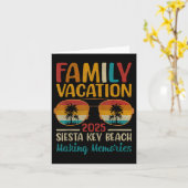 Siesta Key Beach Florida Matching Family Vacation  カード (黄色い花)