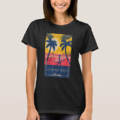 Siesta Key Beach Florida Retro Surfer Beach Distre Tシャツ (正面)
