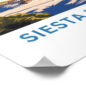 Siesta Key Beach Florida Travel Print ポスター (角)