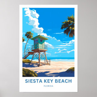 Siesta Key Beach Florida Travel Print ポスター