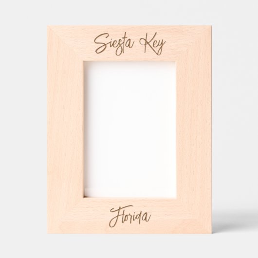 Siesta Key Florida Laser Engraved Picture Frame レーザー彫刻フレーム (正面)