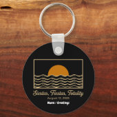 Siestas Fiestas Totality Spain Solar Eclipse 2026  キーホルダー (裏面)