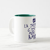 sieste est mon ami citation bulle  ツートーンマグカップ (正面左)
