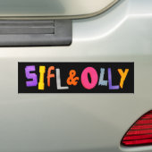 SiflおよびOllyのバンパーステッカー バンパーステッカー (車上)
