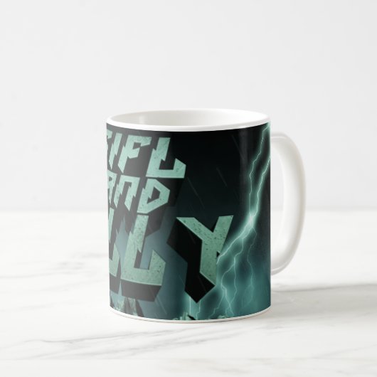 SiflおよびOllyの重金属のファンタジーのマグ コーヒーマグカップ (正面右)