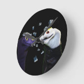 SiflとOllyの「宇宙と時間」時計 ラウンド壁時計 (傾斜)