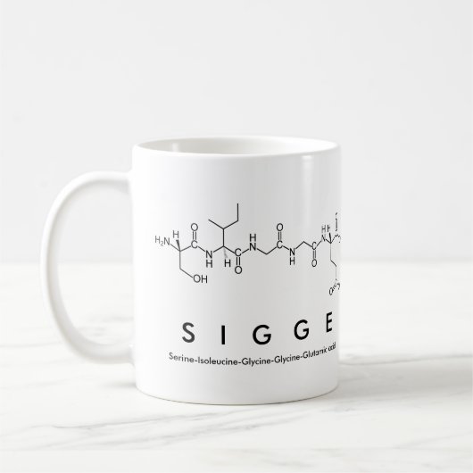 Siggeペプチド名mag コーヒーマグカップ (左)
