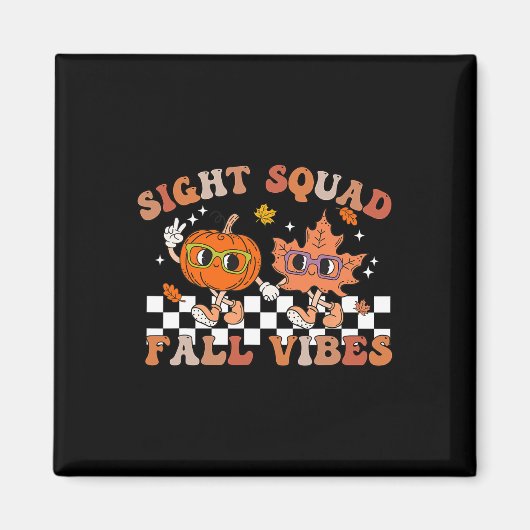 Sight Squad 秋の気配 カボチャ 紅葉 オータム オプ マグネット (正面)