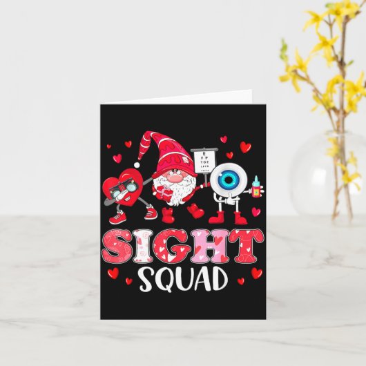 Sight Squad Optician Optometrist Dabbing Heart Val カード (黄色い花)