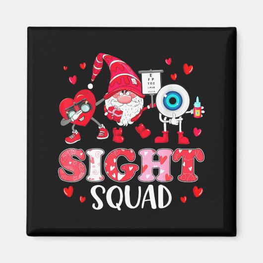 Sight Squad Optician Optometrist Dabbing Heart Val マグネット (正面)