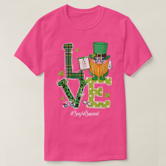 Sight Squad Patricks Day Funny Gnome Optometrist O Tシャツ (デザイン正面)