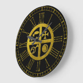 Sigilの魔法の新しい家の保護 ラージ壁時計 (傾斜)
