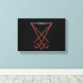 Sigil of Lucifer キャンバスプリント (インサイチュ (ウッドフロア))