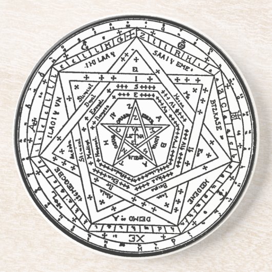 Sigillum Dei Aemeth (Dei Amethのシールのsigil コースター (正面)