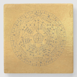 Sigillum Dei Seal of God Angelic John Dee Diagram ストーンコースター