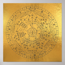 Sigillum Dei Seal of God Angelic John Dee Diagram ポスター