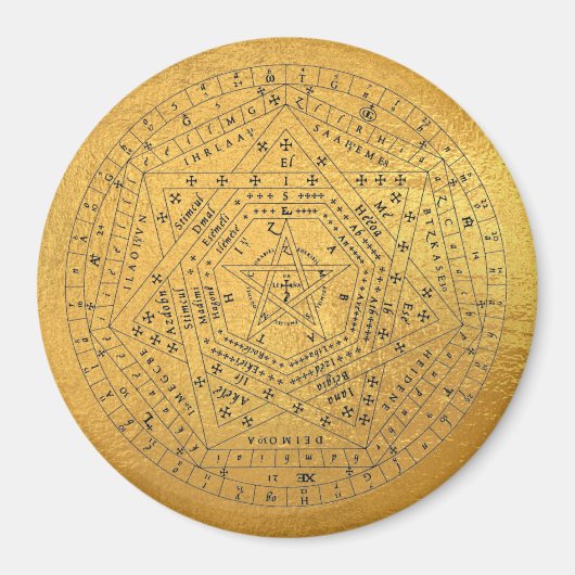 Sigillum Dei Seal of God Angelic John Dee Diagram マグネット (正面)