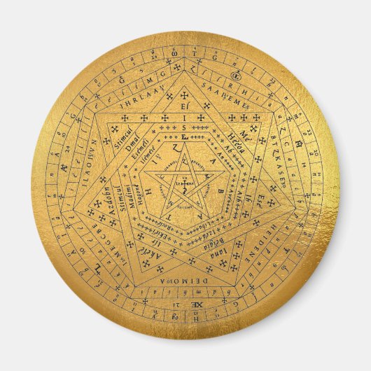 Sigillum Dei Seal of God Angelic John Dee Diagram マグネット (正面)