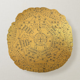 Sigillum Dei Seal of God Angelic John Dee Diagram ラウンドクッション