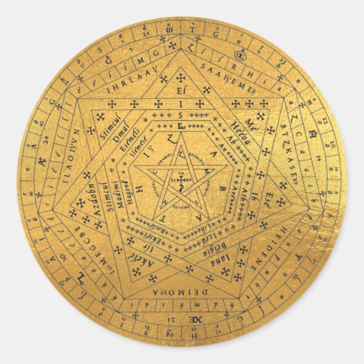 Sigillum Dei Seal of God Angelic John Dee Diagram ラウンドシール (正面)