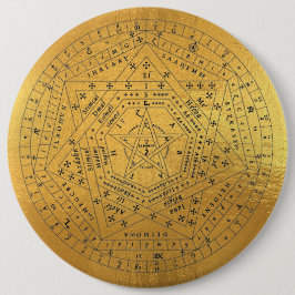 Sigillum Dei Seal of God Angelic John Dee Diagram 缶バッジ