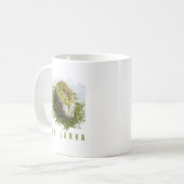 Sigiriya要塞の芸術を持つマグカップ。 コーヒーマグカップ (正面左)