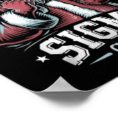 Sigma Claus Cool Santa Funny Christmas Rizz Rizzle ポスター (角)