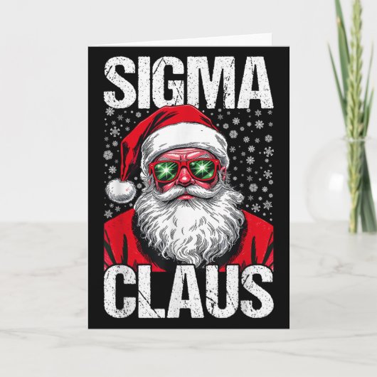 Sigma Claus Santa Funny Christmas Rizz Male For Bo カード (正面)