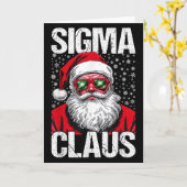 Sigma Claus Santa Funny Christmas Rizz Male For Bo カード (黄色い花)