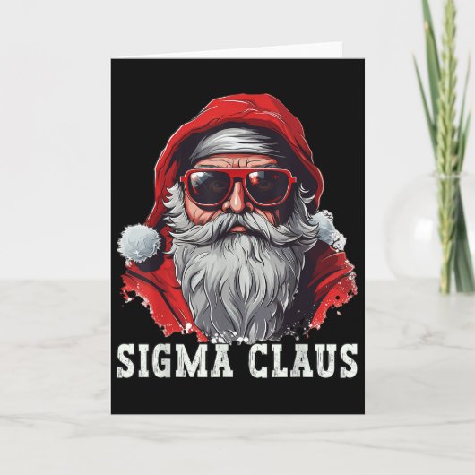 Sigma Claus Santa Funny Christmas Rizz Meme Xmas _ カード (正面)