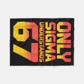 Sigma Understands 67 Alpha Slang Gen 67th Number 6 フリースブランケット (正面(横))