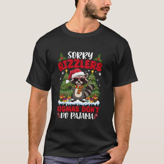 Sigmas Don t Do Pajamasジェンおもしろいアルファクリスマス Tシャツ (正面)