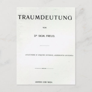 Sigmund FreudによるDie Traumdeutungへのタイトルページ ポストカード