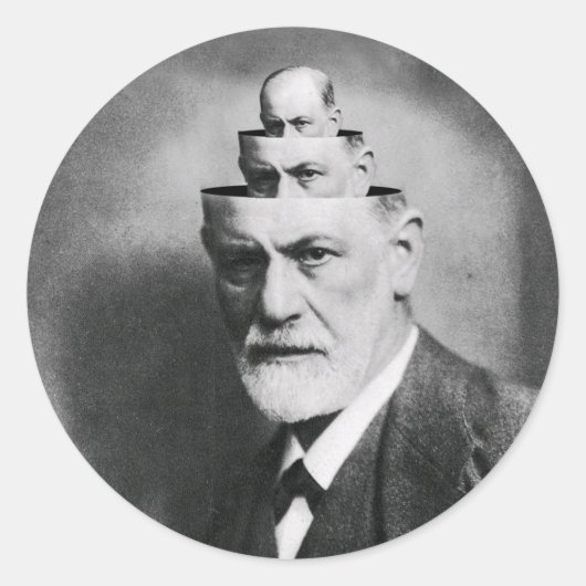 Sigmund Freud ラウンドシール (正面)