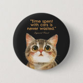 Sigmund Freud Cat Quote Button 缶バッジ (正面)