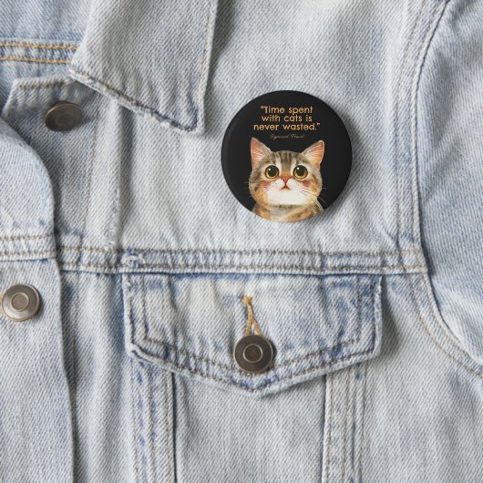 Sigmund Freud Cat Quote Button 缶バッジ (インサイチュ)