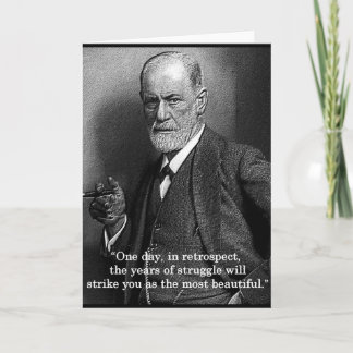 Sigmund Freud "One Day.."引用文グリーティングカード カード