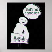 Sign Language Asl American Hand Talking Awareness  ポスター (正面)