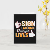 Sign Language Changes Lives ASL通訳者Looper A カード (黄色い花)