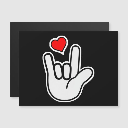 Sign Language I Love You Sign (正面/裏面)