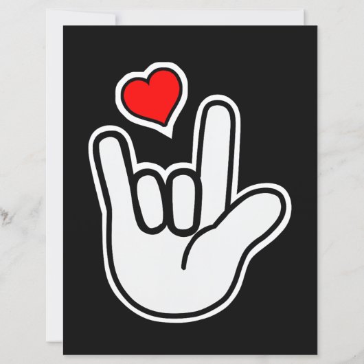 Sign Language I Love You Sign (裏面)