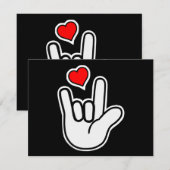 Sign Language I Love You Sign サンキューカード (正面/裏面)