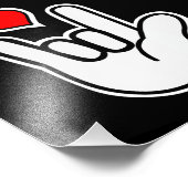 Sign Language I Love You Sign フォトプリント (角)