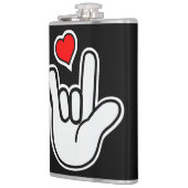Sign Language I Love You Sign フラスク (左)