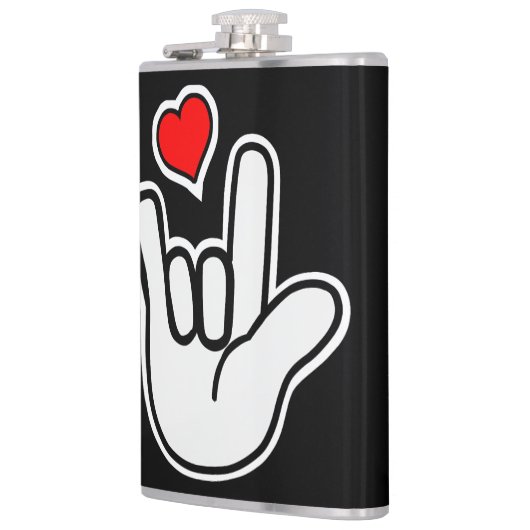 Sign Language I Love You Sign フラスク (左)