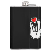 Sign Language I Love You Sign フラスク (裏面)